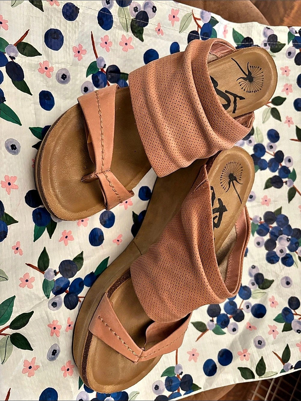 OTBT Moonchild Platform Sandals Pink & Brown